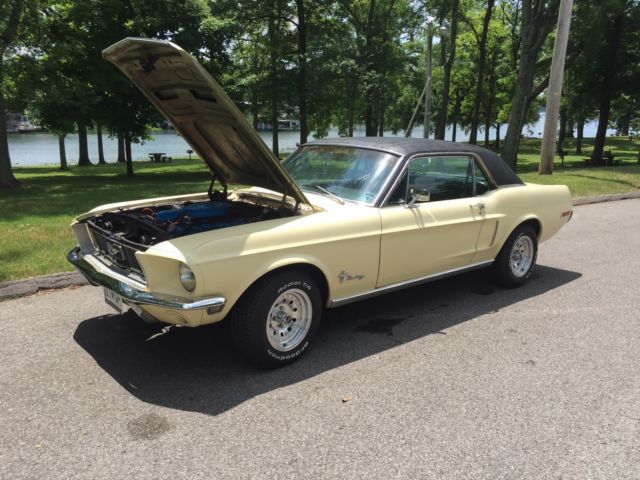 1968 Meadowlark Yellow Ford Mustang Coupe