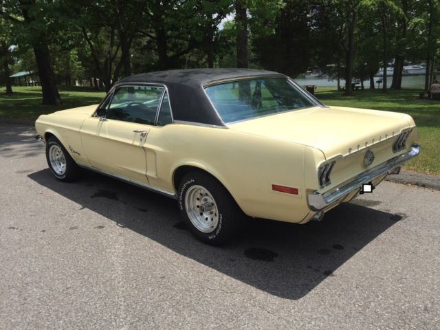 1968 Meadowlark Yellow Ford Mustang Coupe