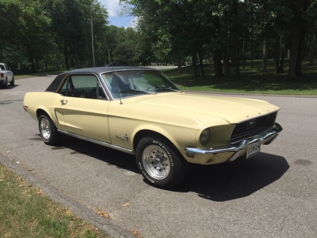 1968 Meadowlark Yellow Ford Mustang Coupe