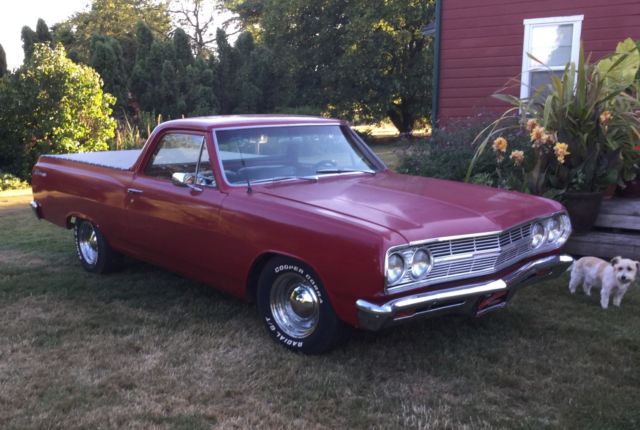 1965 Burgundy Chevrolet El Camino Standard Cab Pickup