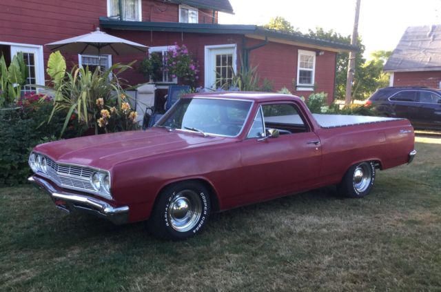 1965 Burgundy Chevrolet El Camino Standard Cab Pickup