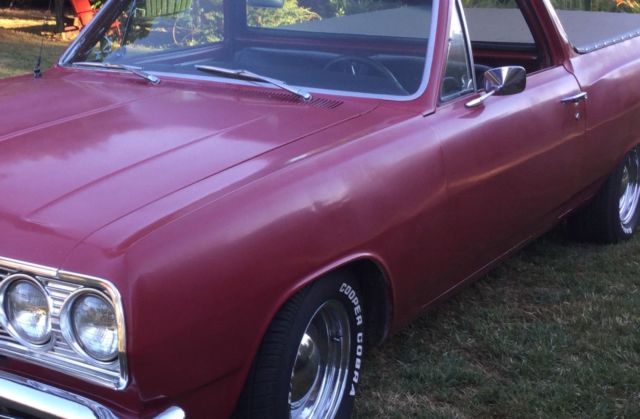 1965 Burgundy Chevrolet El Camino Standard Cab Pickup