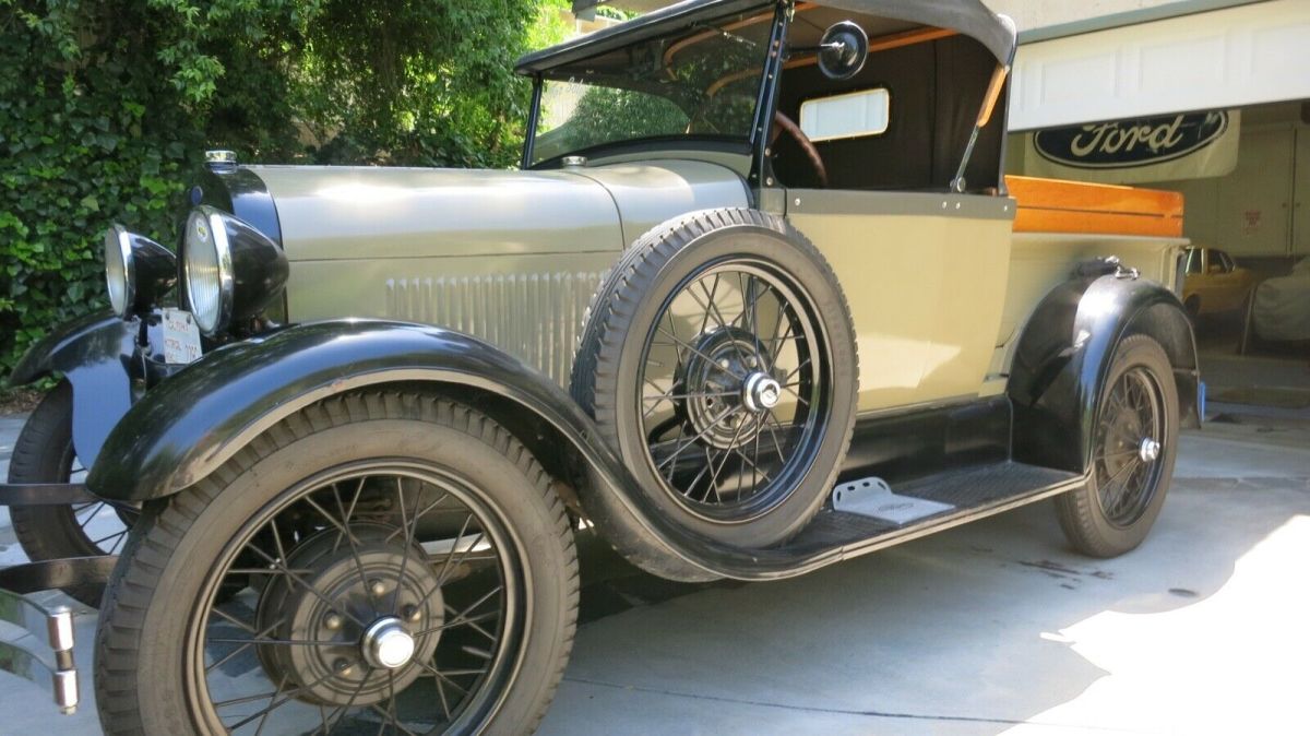 1928 Green Ford Model A Pickup Truck