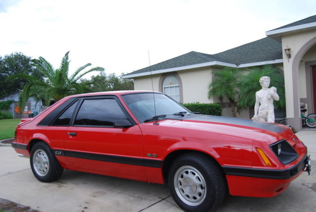 1986 Red Ford Mustang Coupe