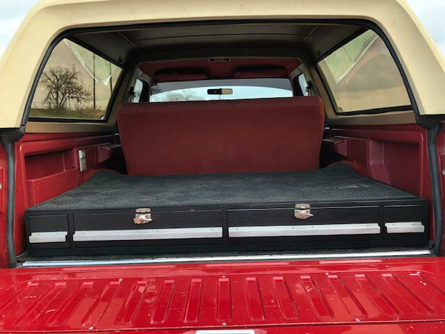 1989 Burgundy Ford Bronco Cab & Chassis