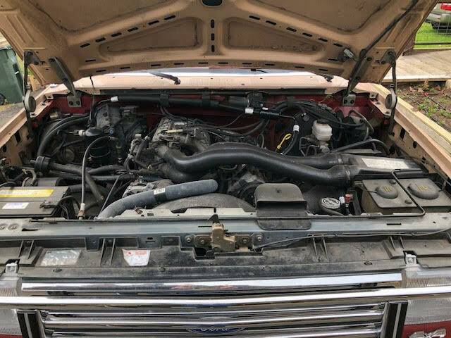 1989 Burgundy Ford Bronco Cab & Chassis