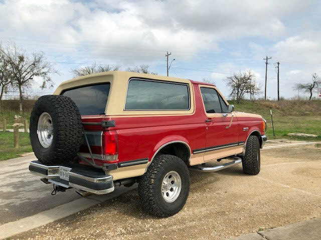1989 Burgundy Ford Bronco Cab & Chassis