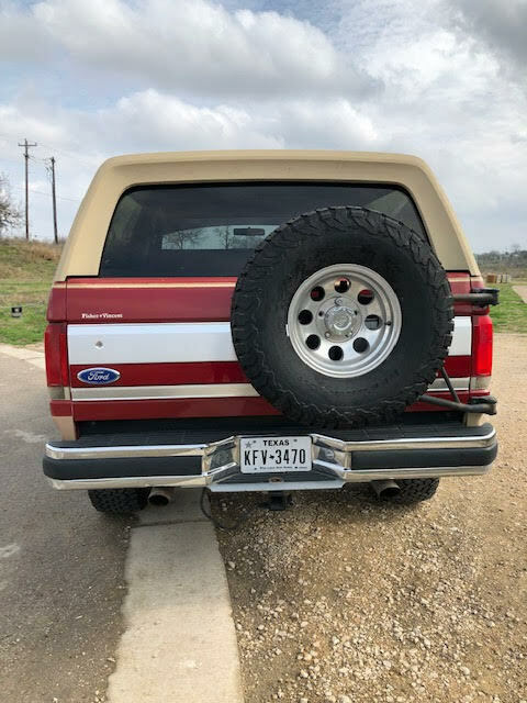 1989 Burgundy Ford Bronco Cab & Chassis