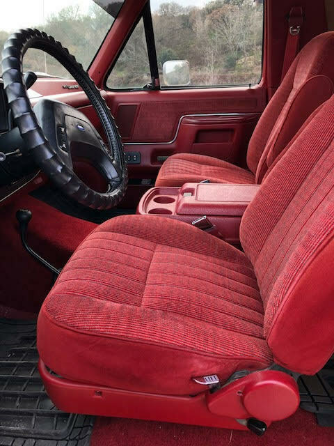 1989 Burgundy Ford Bronco Cab & Chassis