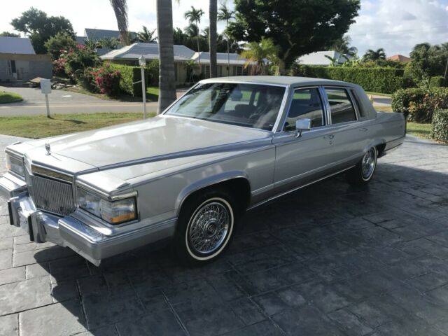 1990 Silver Cadillac Brougham