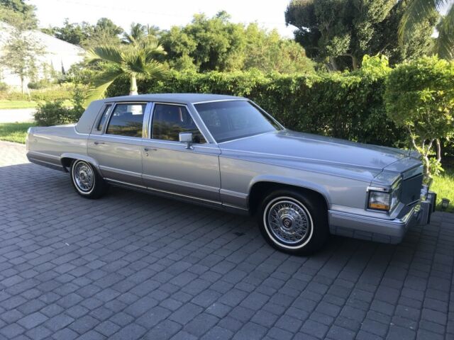 1990 Silver Cadillac Brougham