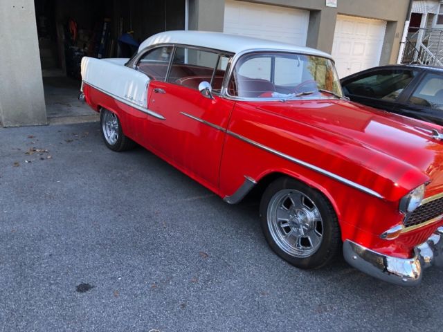 1955 Red/white Chevrolet Bel Air/150/210