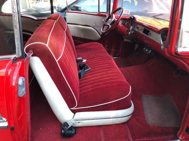 1955 Red/white Chevrolet Bel Air/150/210