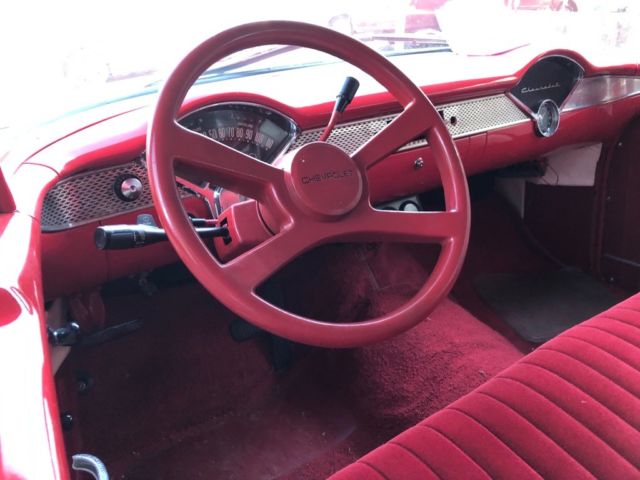 1955 Red/white Chevrolet Bel Air/150/210