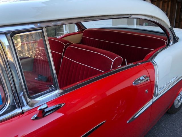 1955 Red/white Chevrolet Bel Air/150/210