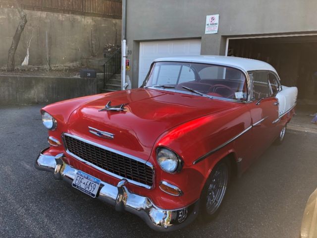 1955 Red/white Chevrolet Bel Air/150/210