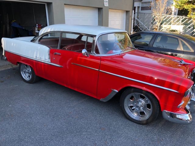 1955 Red/white Chevrolet Bel Air/150/210