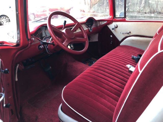 1955 Red/white Chevrolet Bel Air/150/210