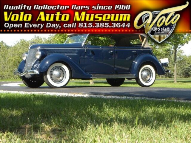 1936 Blue Ford Model 68 Convertible