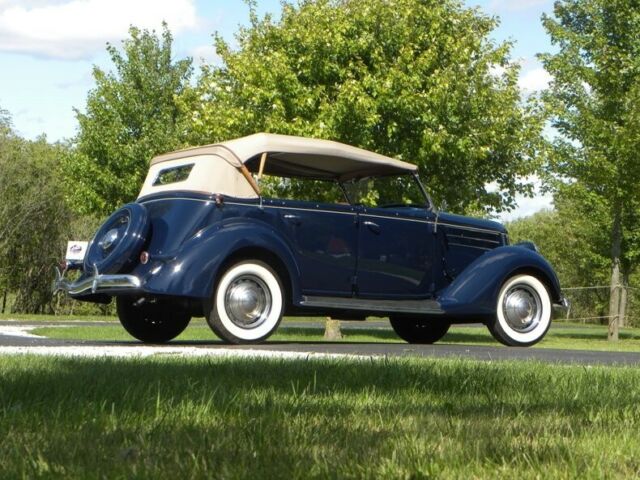 1936 Blue Ford Model 68 Convertible