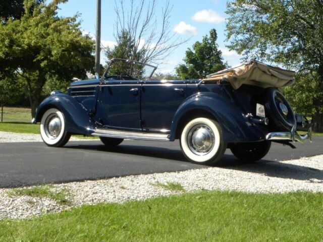 1936 Blue Ford Model 68 Convertible