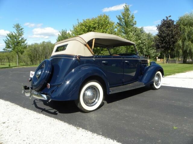 1936 Blue Ford Model 68 Convertible