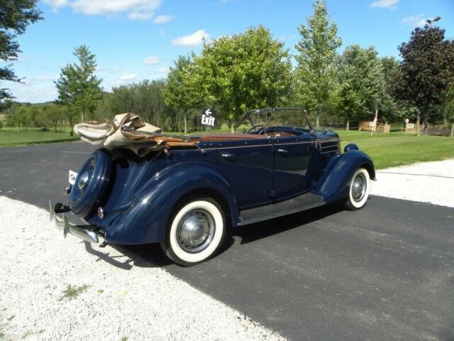1936 Blue Ford Model 68 Convertible