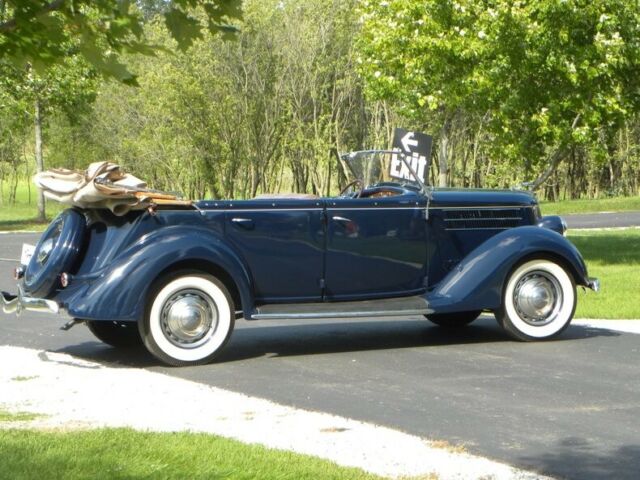 1936 Blue Ford Model 68 Convertible