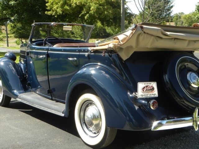 1936 Blue Ford Model 68 Convertible