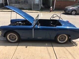 1962 custom blue Austin Healey Sprite convertible---NO TOP