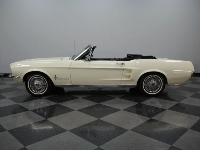 1967 White Ford Mustang Convertible