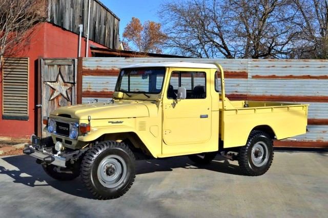 1981 Yellow Toyota Land Cruiser Pickup Truck