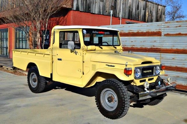 1981 Yellow Toyota Land Cruiser Pickup Truck
