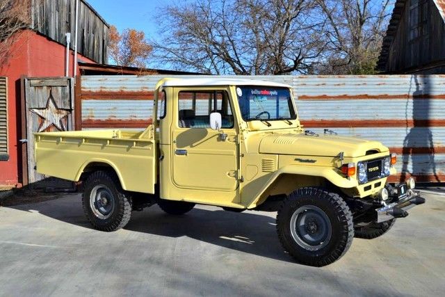 1981 Yellow Toyota Land Cruiser Pickup Truck