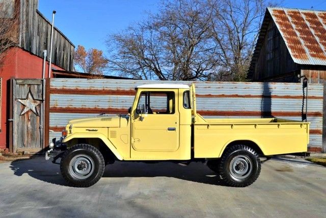 1981 Yellow Toyota Land Cruiser Pickup Truck