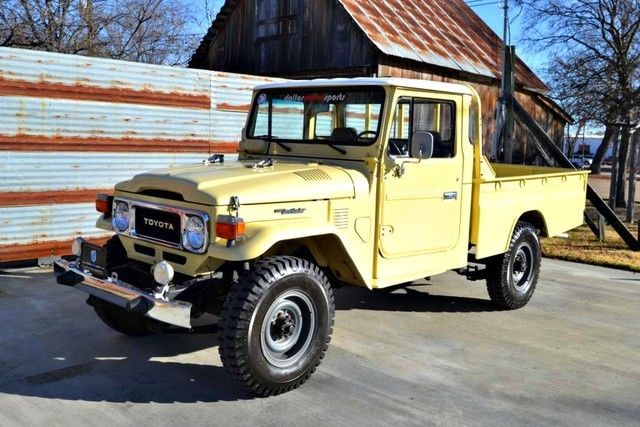 1981 Yellow Toyota Land Cruiser Pickup Truck