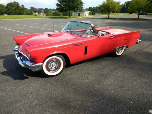 1957 Red Ford Thunderbird Convertible