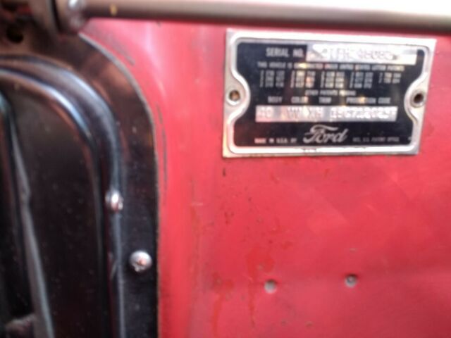 1957 Red Ford Thunderbird Convertible