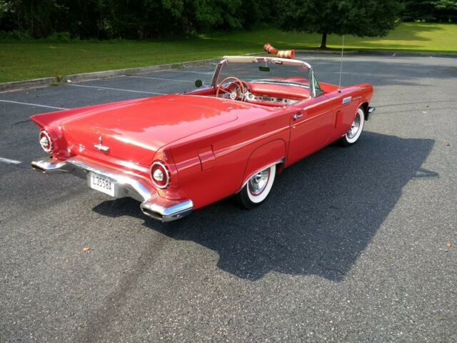 1957 Red Ford Thunderbird Convertible
