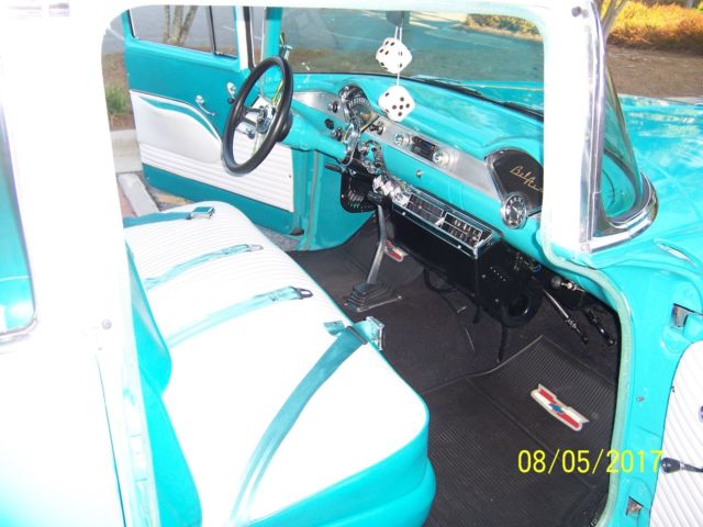 1955 Teal Chevrolet Bel Air/150/210 Sedan