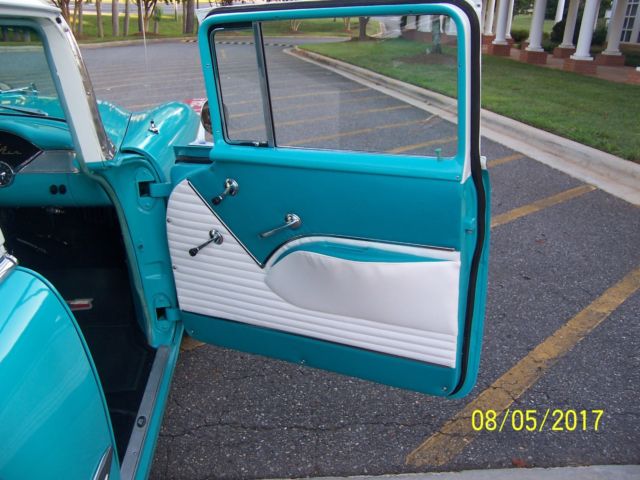 1955 Teal Chevrolet Bel Air/150/210 Sedan