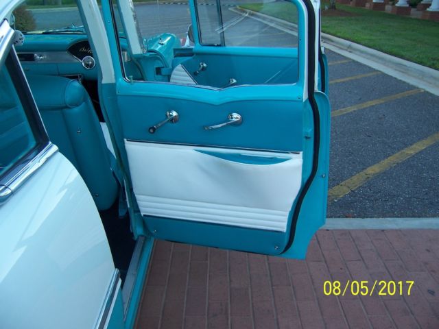 1955 Teal Chevrolet Bel Air/150/210 Sedan