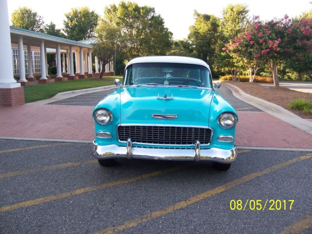 1955 Teal Chevrolet Bel Air/150/210 Sedan