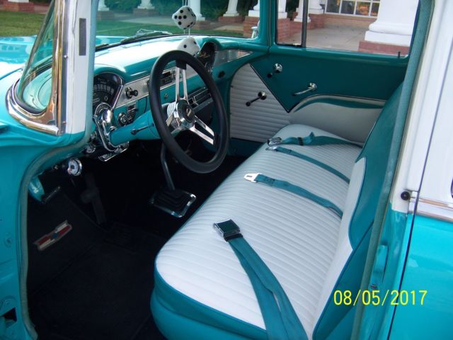 1955 Teal Chevrolet Bel Air/150/210 Sedan