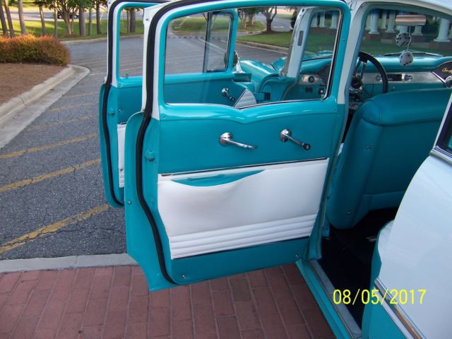 1955 Teal Chevrolet Bel Air/150/210 Sedan