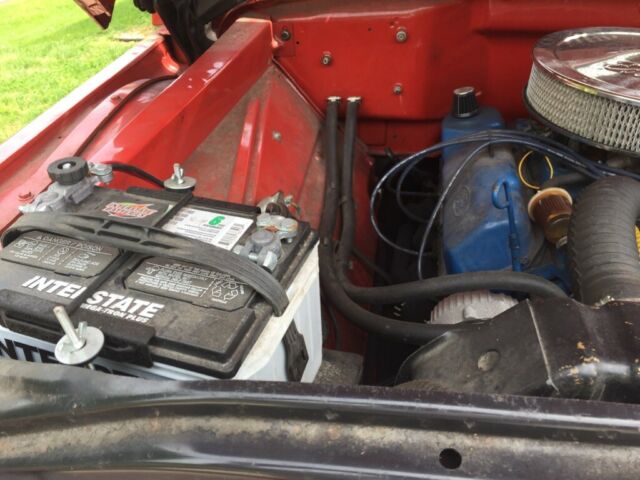 1965 Red Ford F-100 Standard Cab Pickup