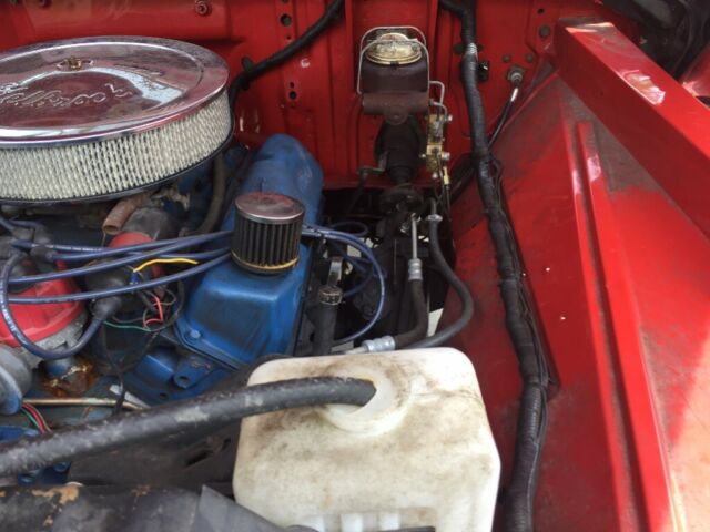 1965 Red Ford F-100 Standard Cab Pickup