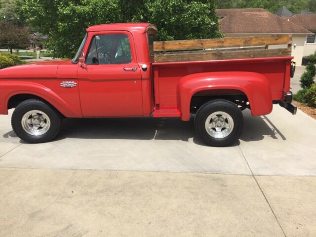 1965 Red Ford F-100 Standard Cab Pickup