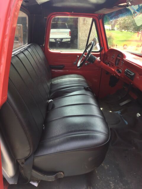 1965 Red Ford F-100 Standard Cab Pickup