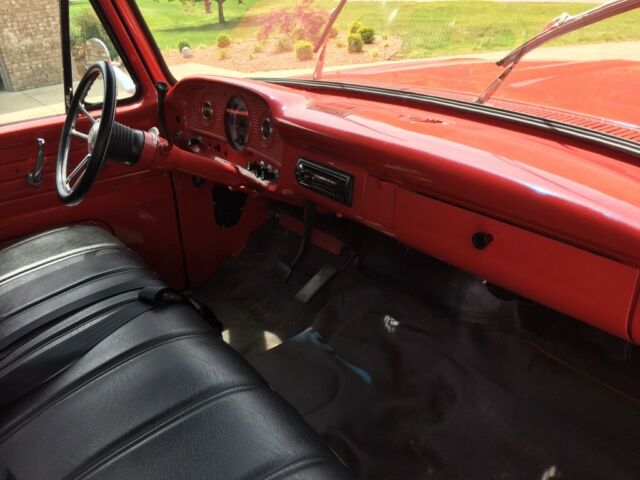 1965 Red Ford F-100 Standard Cab Pickup